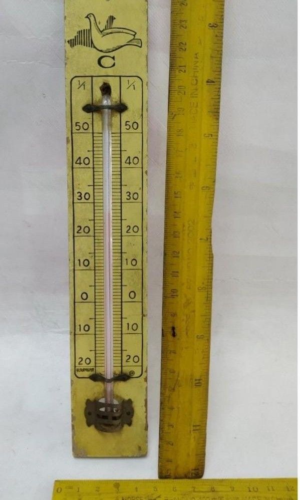 Vintage thermometer wood, Hobbies & Toys, Collectibles & Memorabilia