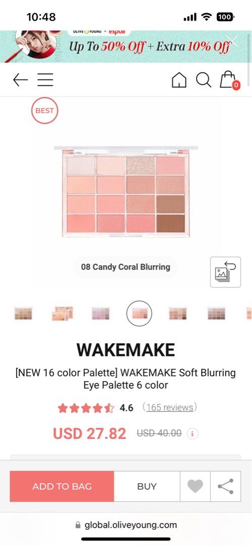 Wakemake Eyeshadow Palette, Beauty & Personal Care, Face, Makeup on ...