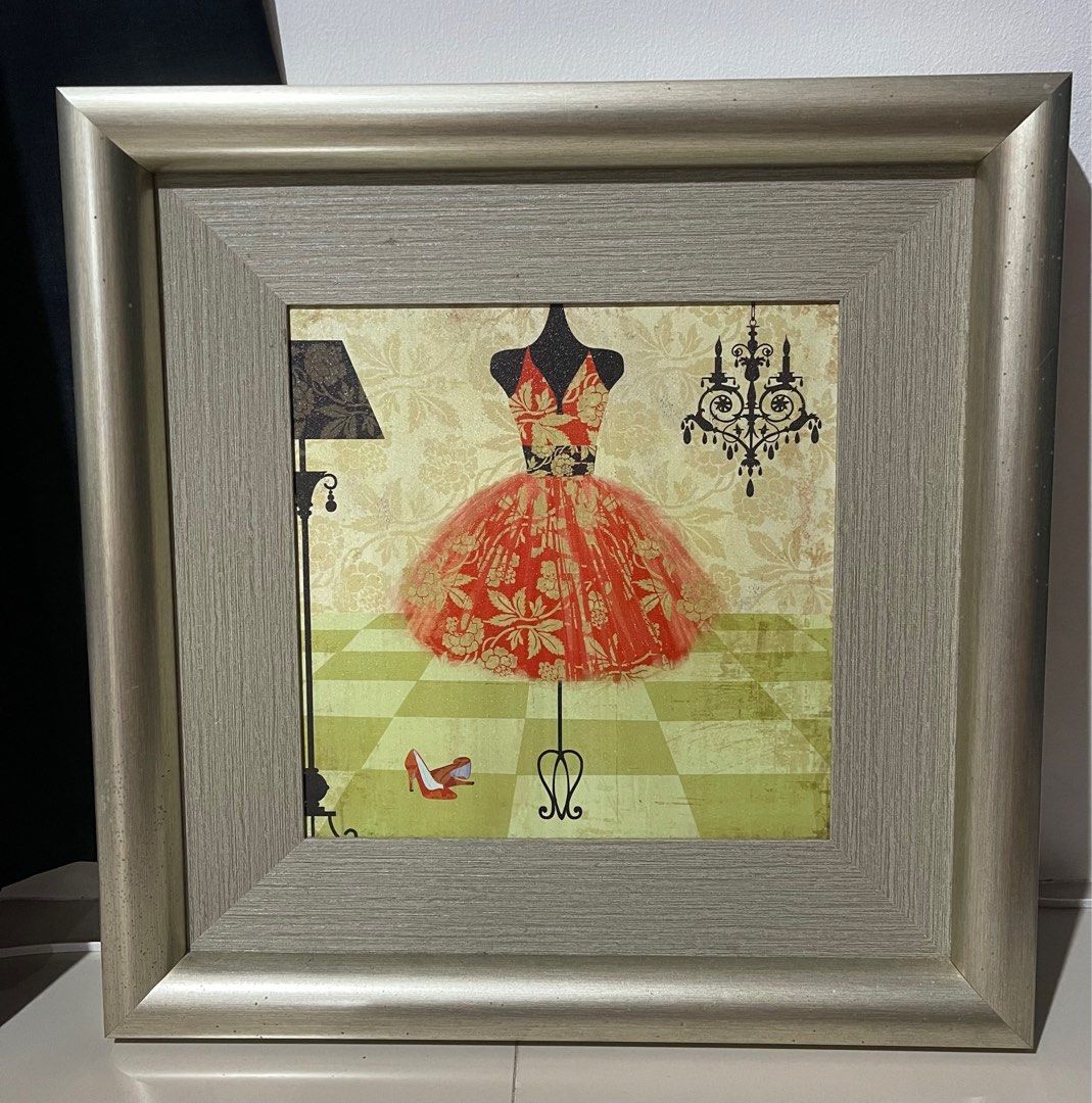 Wall frame with art work (Category: Wall Decor) located in Las Pinas. Submitted by kayebee17 (Listing ID 1241559738, Image 1). Description: Ideal for girl’s room.