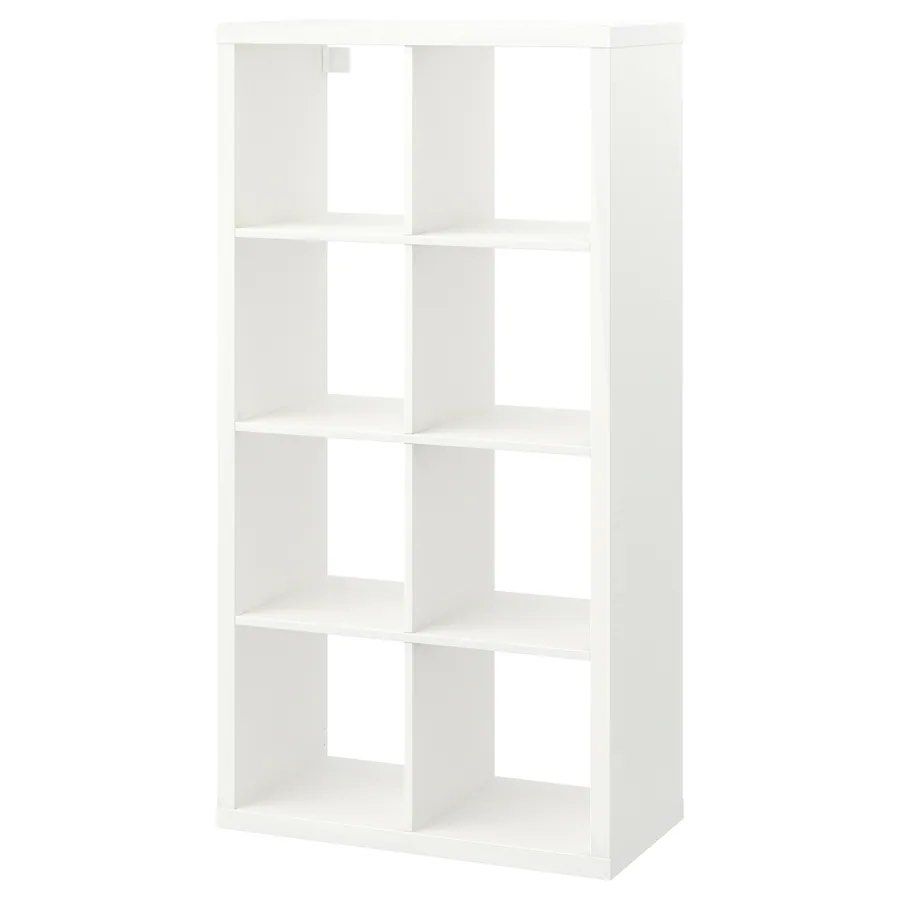 Well used IKEA KALLAX Shelving unit, white, Furniture & Home Living