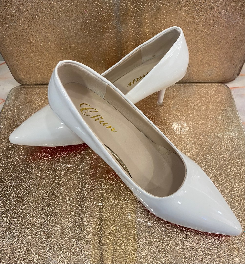 latest white heels
