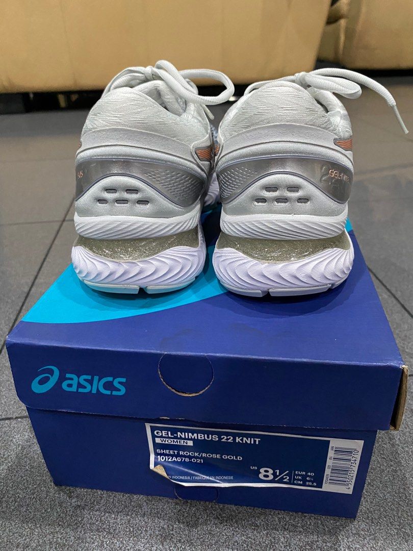 Asics gel-nimbus 22 knit womens sheetrock rose gold hotsell