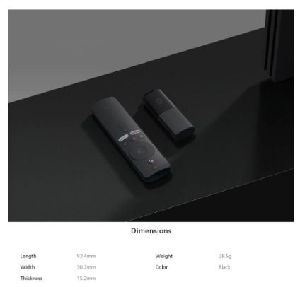 Dongle XIAOMI Mi Stick (Android - Full HD - 1 GB RAM - Wi-Fi)
