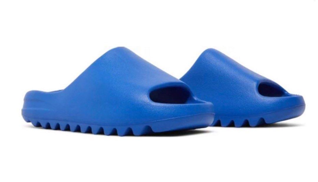 Yeezy Slide azure blue, Men's Fashion, Footwear, Flipflops and Slides on  Carousell