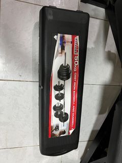 York cast iron barbell and dumbell set 50KG