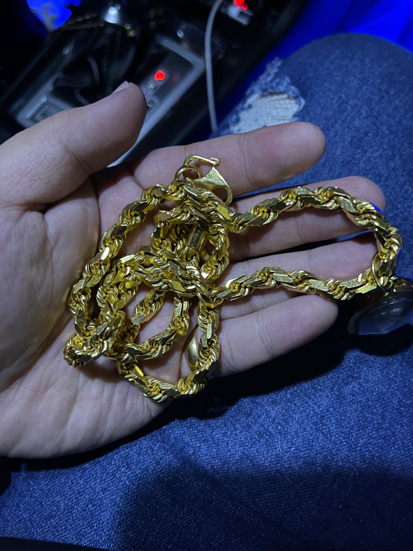 Mens gold best sale rope