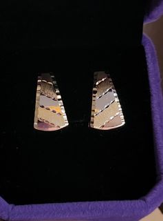 18k Gold Earing Tri Color