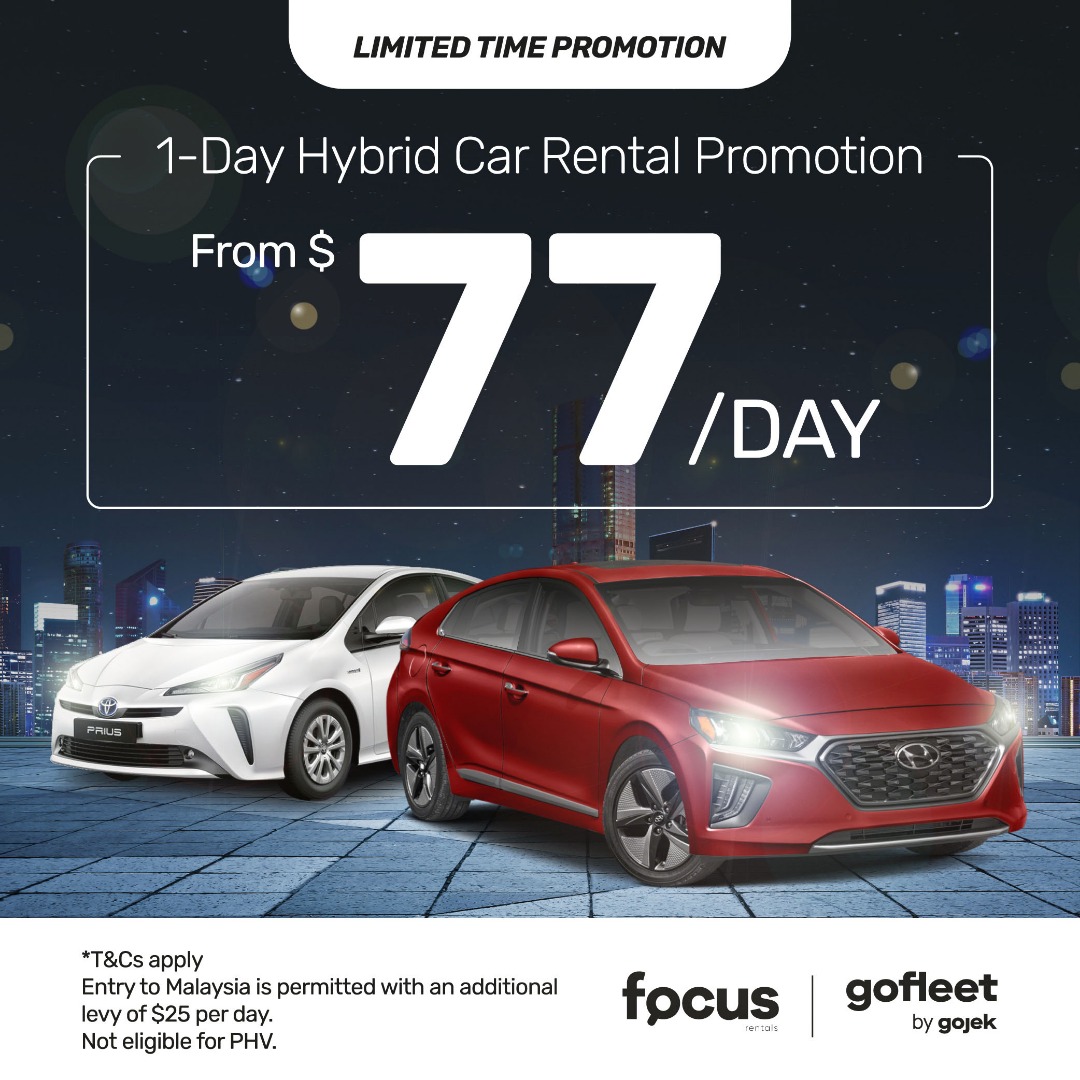 1-Day Hybrid Car Rental (Non-PHV), Cars, Car Rental on Carousell