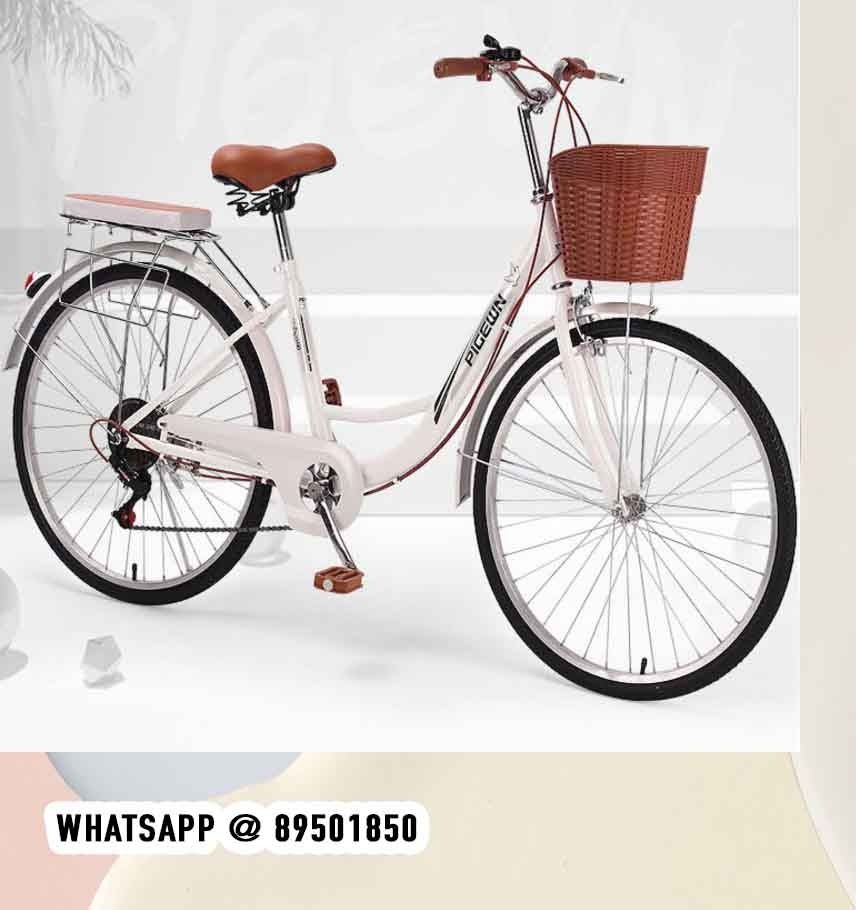 200 26 INCH Lady bike 7 speed bicycle with rear rack basket black color bike bicycle 26 delivery mesh Put 24 seat child seat bag rack food adult