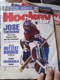 2002 beckett hockey card magazine jose theodore cover