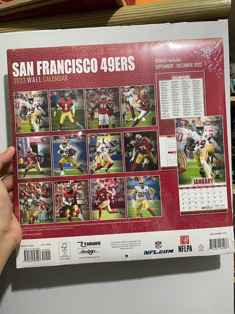 2023 SAN FRANCISCO 49ers CALENDAR WALL on Carousell