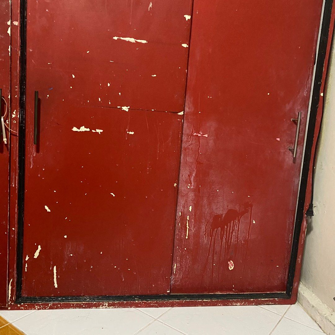 2 Big Red Storage Wardrobes on Carousell