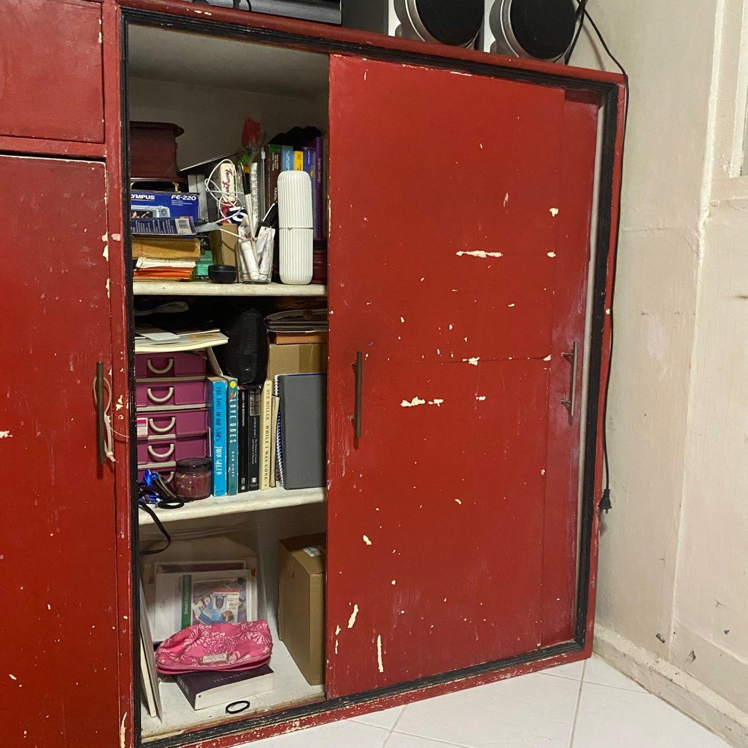 2 Big Red Storage Wardrobes on Carousell