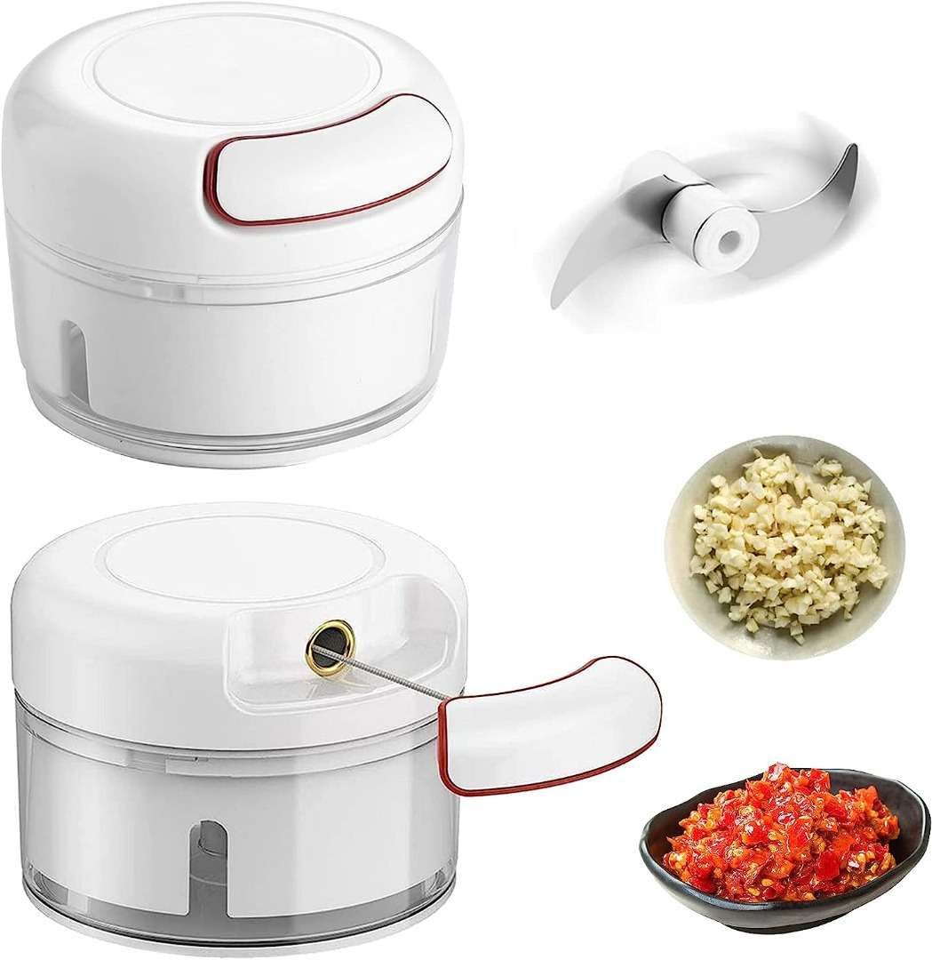 3436) MINI MANUAL GARLIC HAND CHOPPER MINI MANUAL FOOD CHOPPER GARLIC