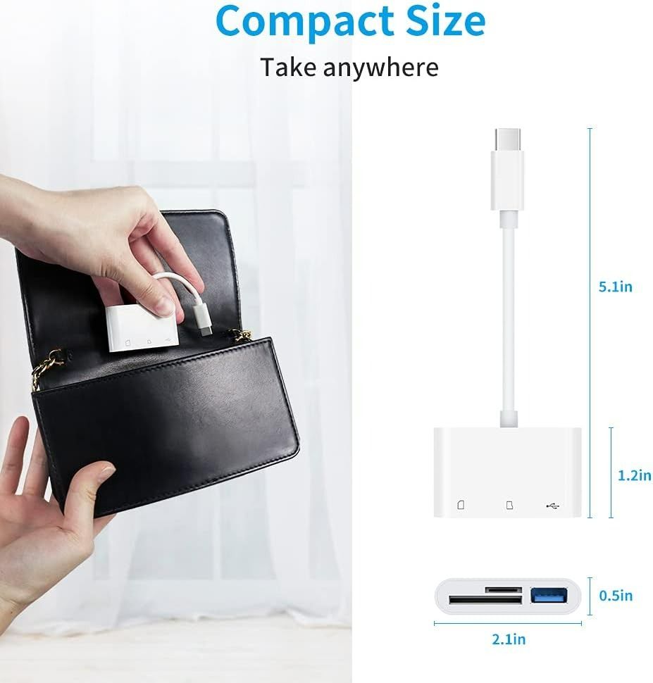3450) USB C SD CARD READER ADAPTER, IHORYSON TYPE C MICRO SD TF CARD ...