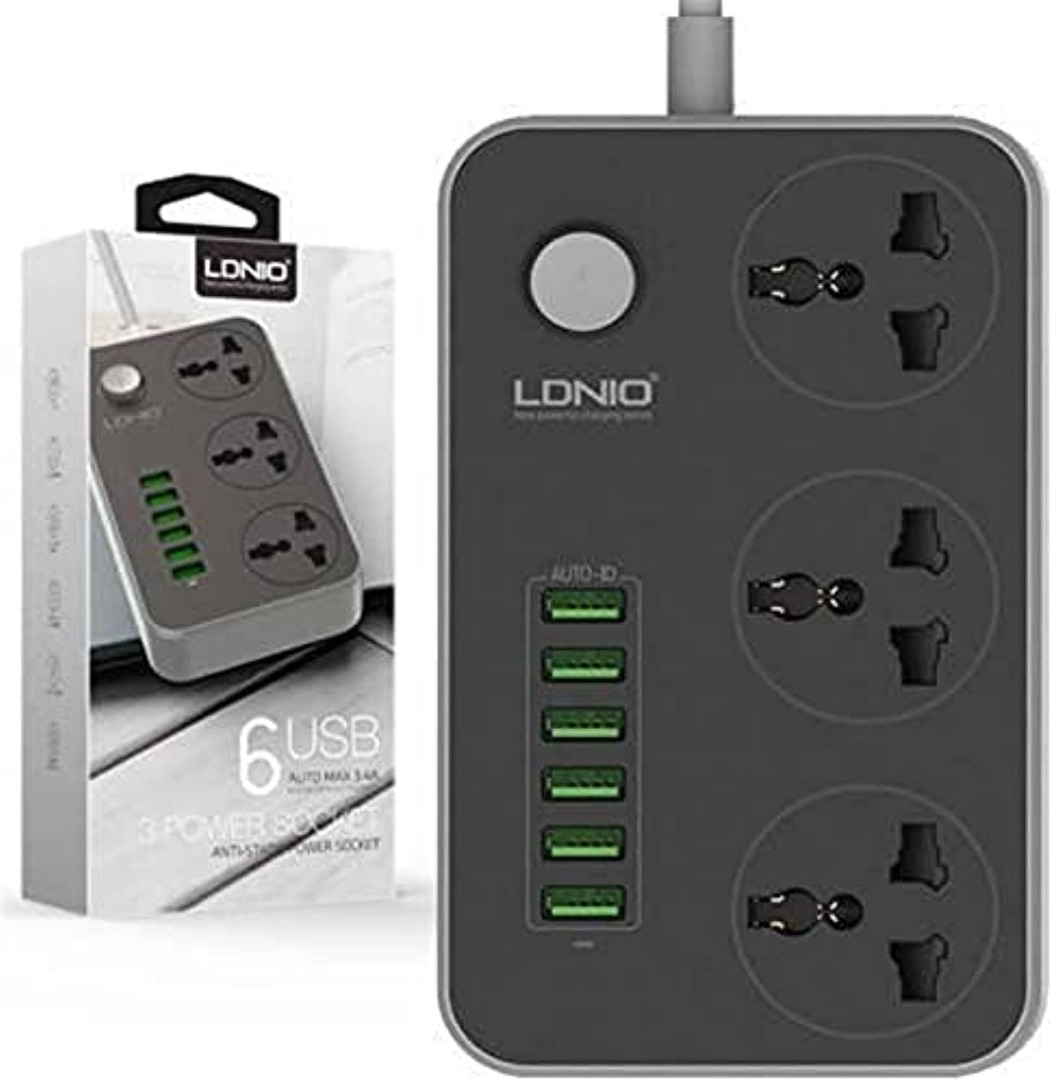3467) EXTENSION POWER SOCKET,ANTI STATIC POWER SOCKET (6 USB PORT + 3 ...