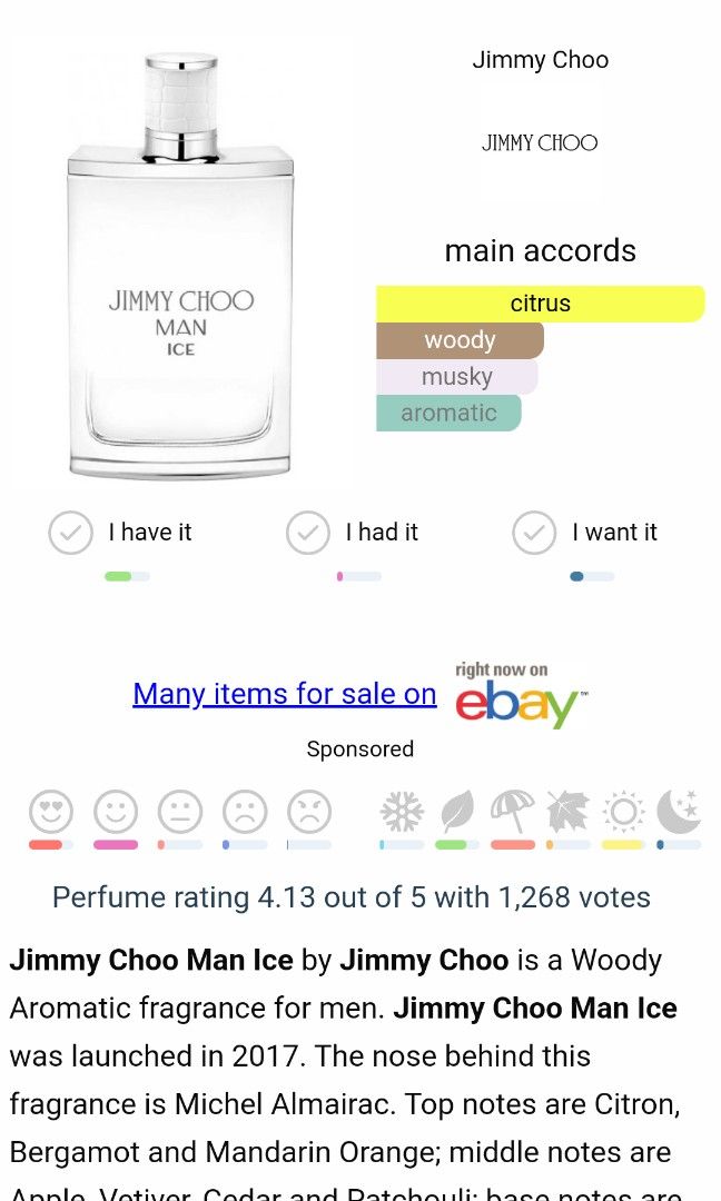 5ml Jimmy Choo Man Ice EDT perfume fragrance