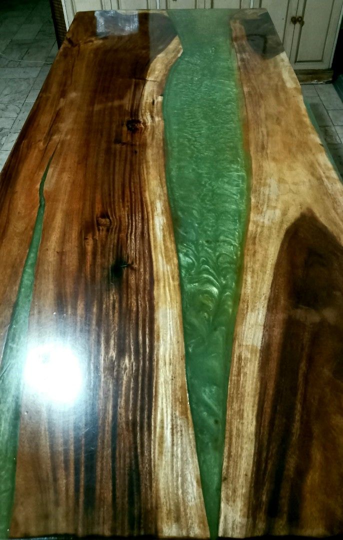 8-seater-dining-table-acacia-wood-w-resin-design-on-carousell