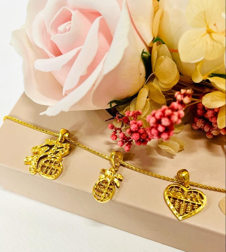 916 gold abacus pendant deals