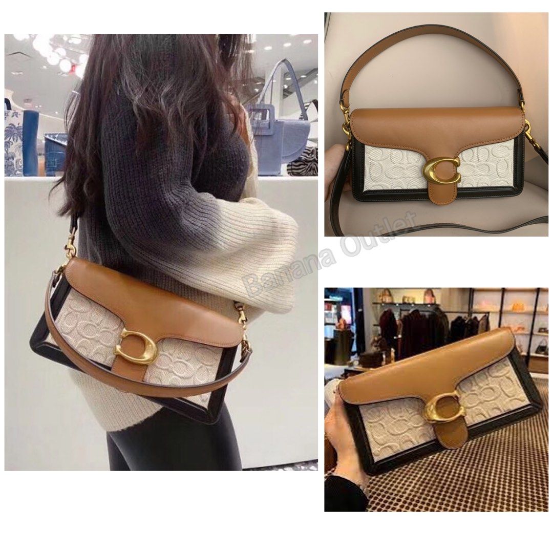 COACH TABBY BLOCKED SHOULDERS 26 Retro Embossed women elegant lady classy Luxury crossbody classic colorblock Best Sling Bag handbag Birthday