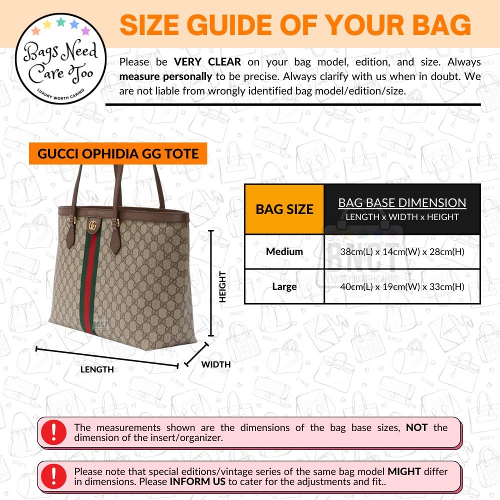 Gucci ophidia outlet tote organizer