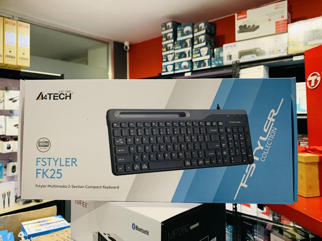 A4Tech Fstyler FK25 2-Section Compact Keyboard USB Black on Carousell