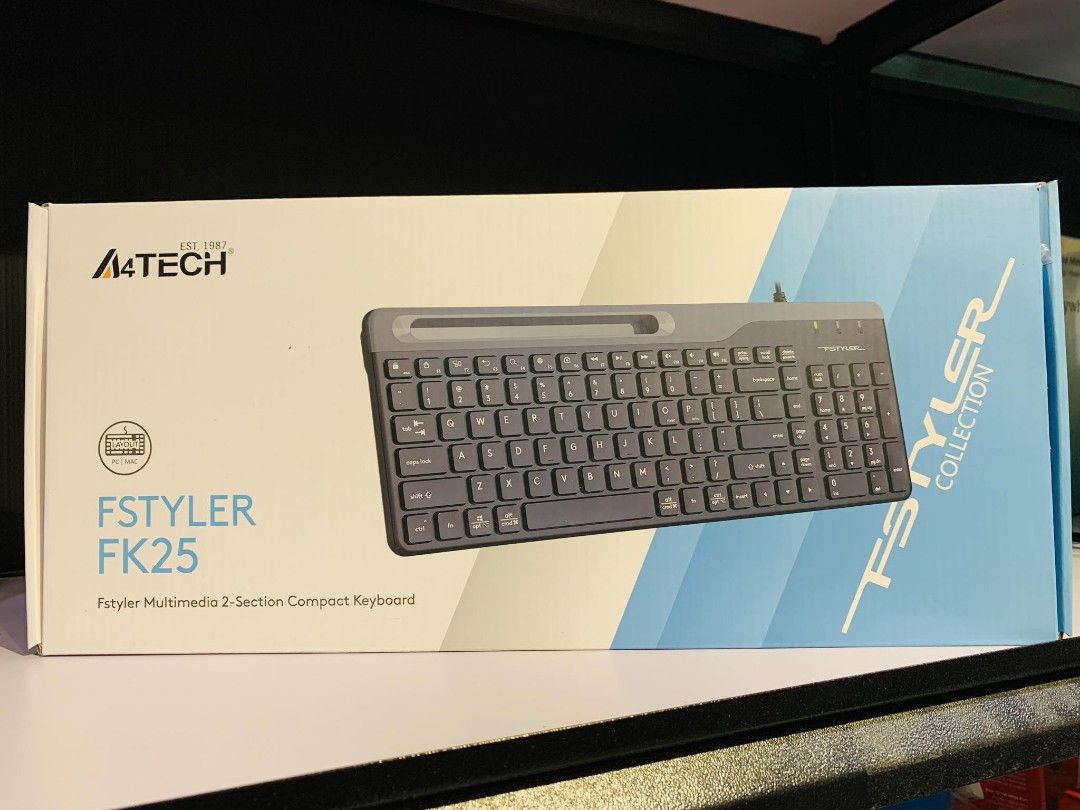 A4Tech Fstyler FK25 2-Section Compact Keyboard USB Black on Carousell