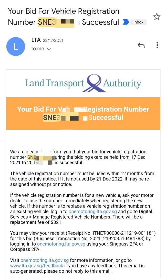 Acquiring VRN Carplate, Handphone Number , UEN, Car Accessories, Car ...