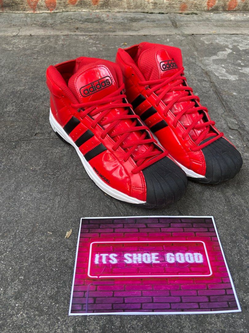 Adidas pro model clearance red and black