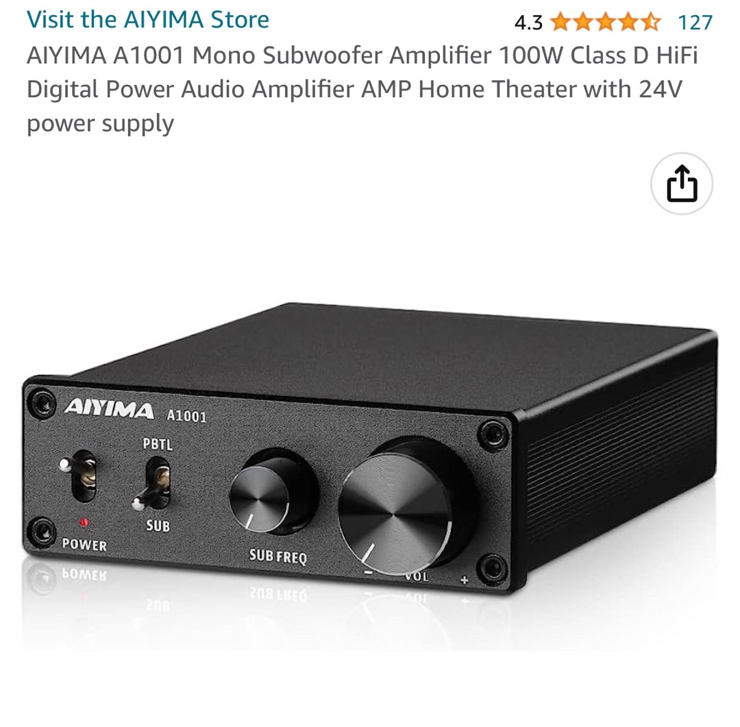 AIYIMA Store 4.3 4.3 out of 5 stars 127 Reviews AIYIMA A1001 Mono