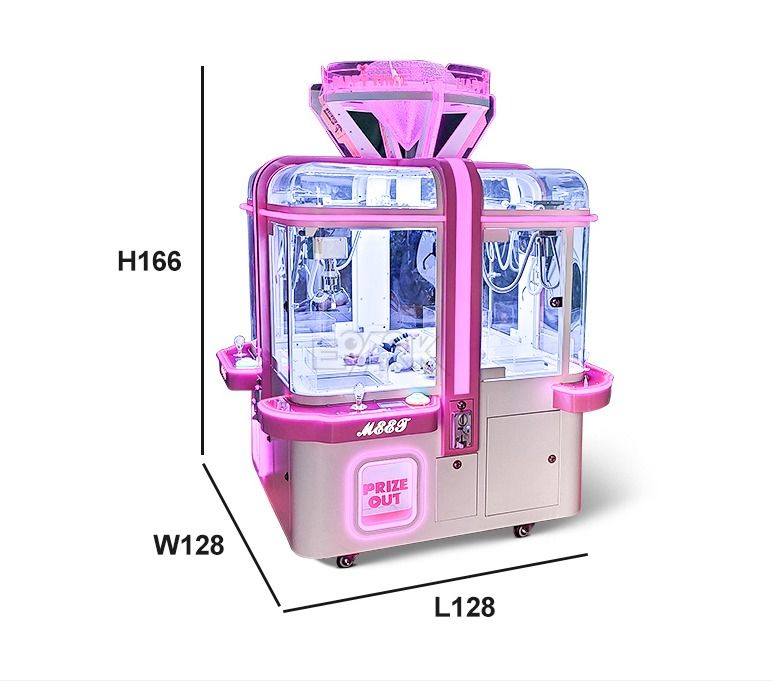 Amusement Park Coin Operated 4-player Rubik's Cube Crane Machine Claw ...