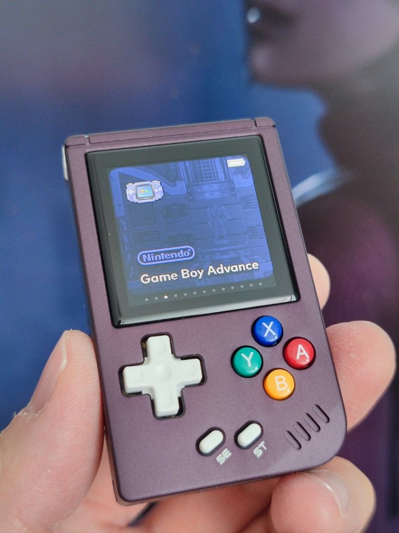 Anbernic RG Nano (64Gb, Purple, with leather case), Video Gaming 