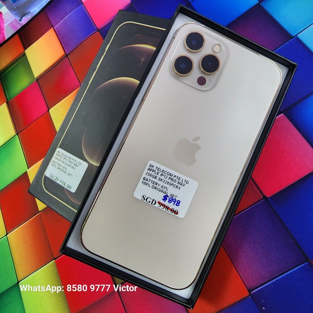 APPLE IPHONE 12 PRO MAX 5G 256GB (BATTERY:83%) BUY NOW PAYLATER 
