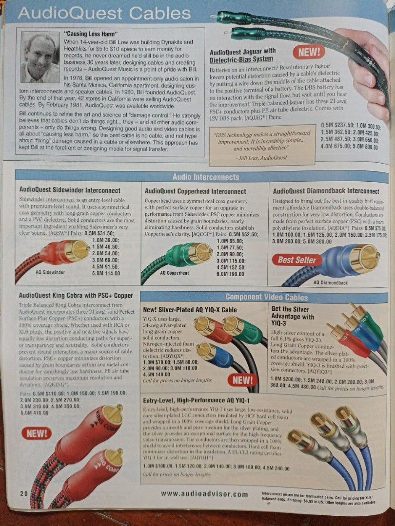 AudioQuest Interconnect Cable, Audio, Other Audio Equipment on Carousell