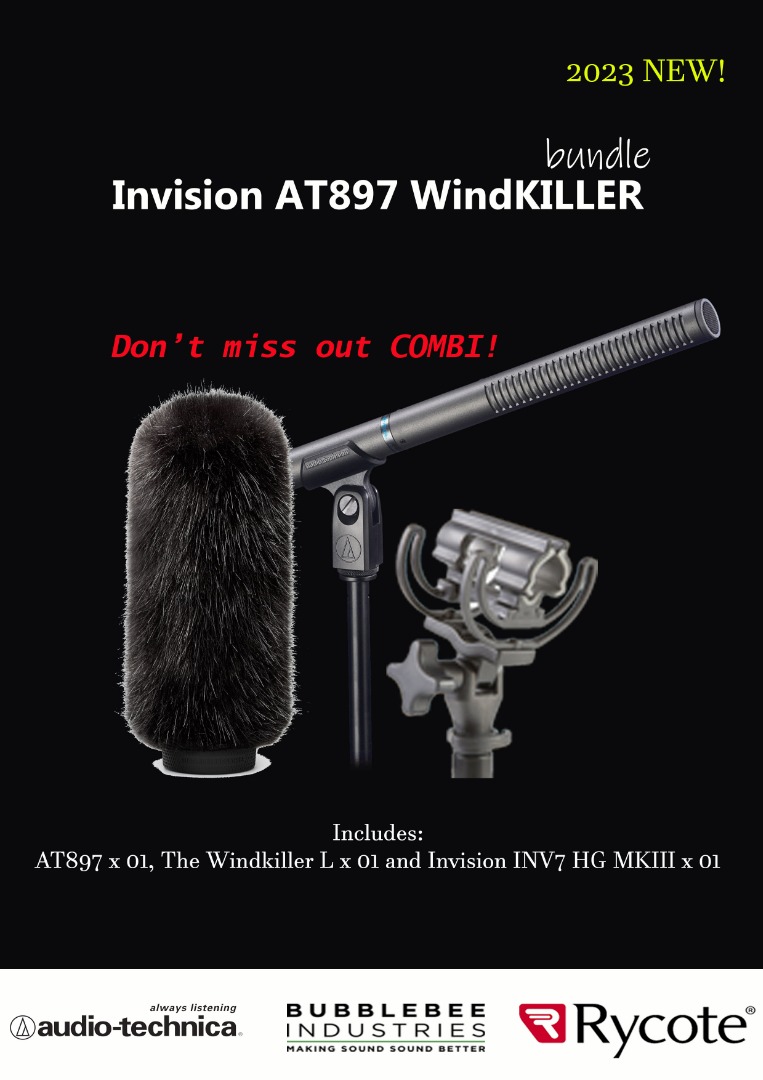 AudioTechnica AT897 Invision Windkiller Bundle, Audio, Microphones on