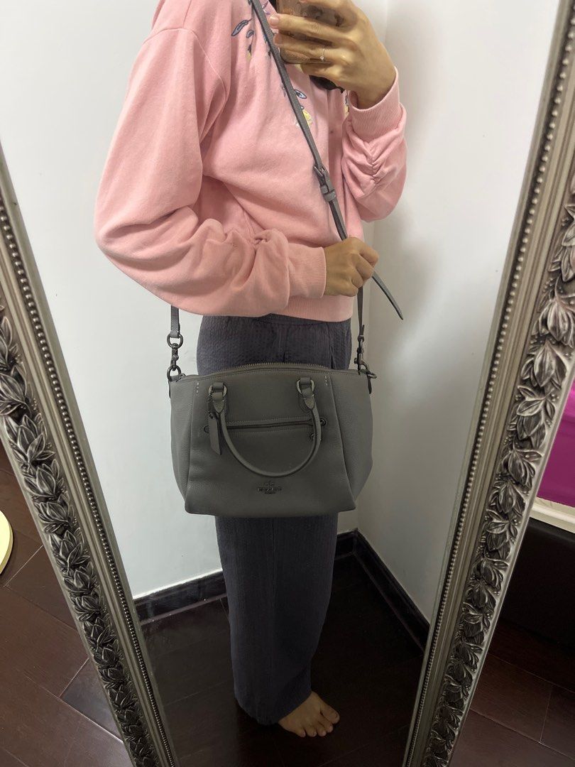 Coach elise deals satchel grey