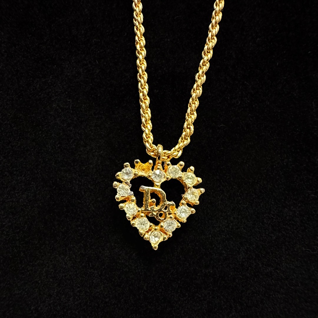 Christian dior on sale rhinestone necklace