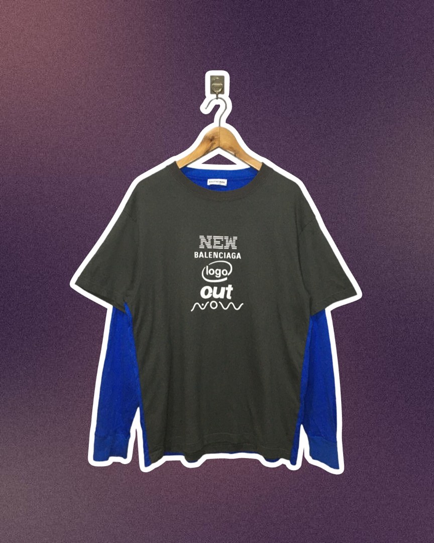balenciaga double shirt mens