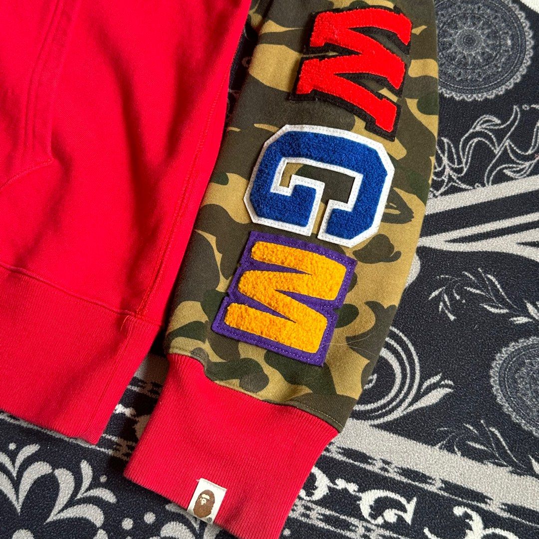 Fake red hotsell bape hoodie