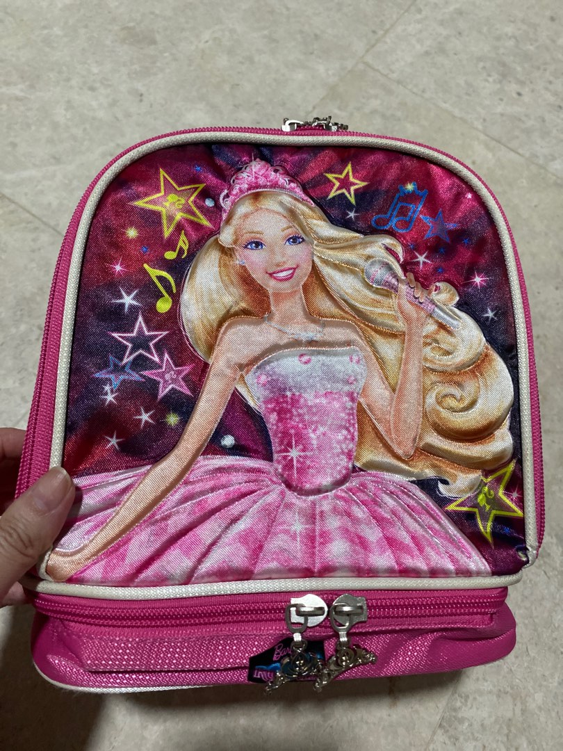 Barbie backpack lunch box bag, Hobbies Toys, Stationery Craft