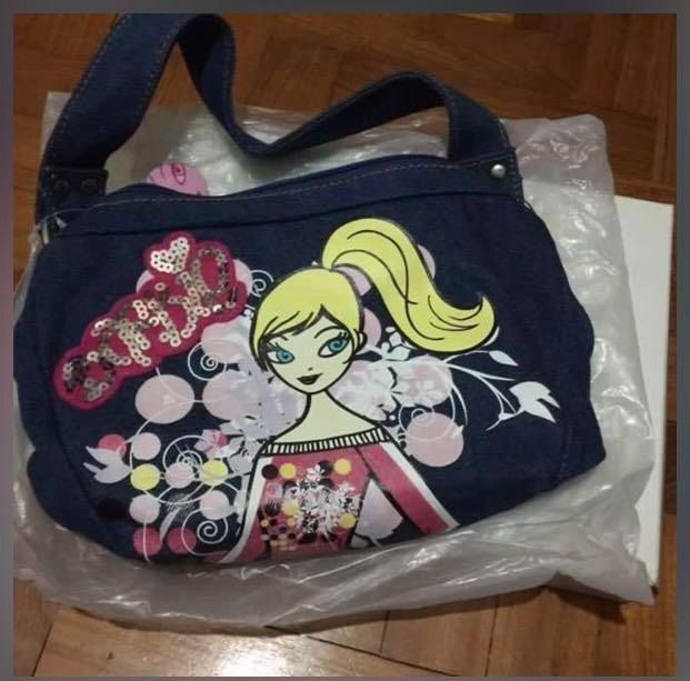 Barbie Denim Shoulder Bag, Women's Fashion, Bags Wallets