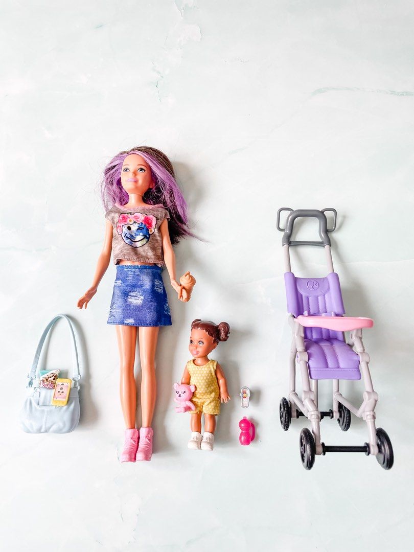Barbie Skipper Babysitter includes 2 Dolls Bouncy Stroller and