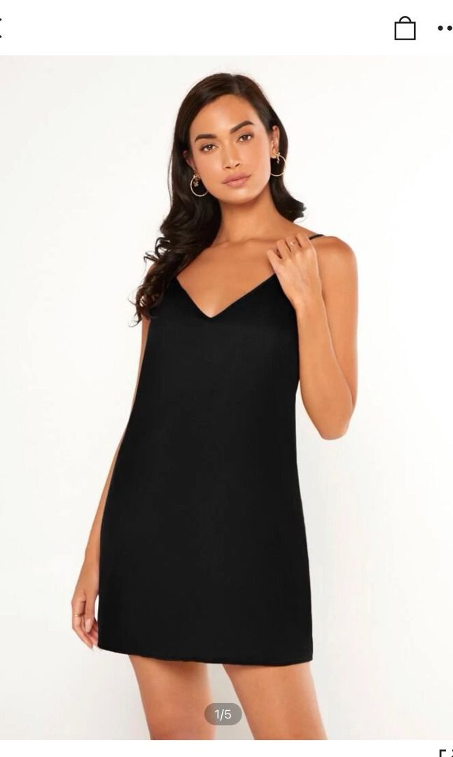 Casual black spaghetti strap dress online