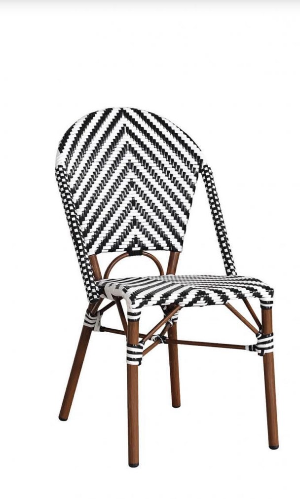 Black White Rattan Chairs, Furniture & Home Living, Furniture, Chairs