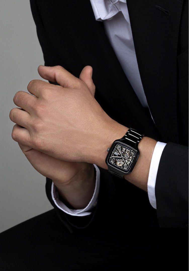 Watch on the wrist true automatic open heart hot sale