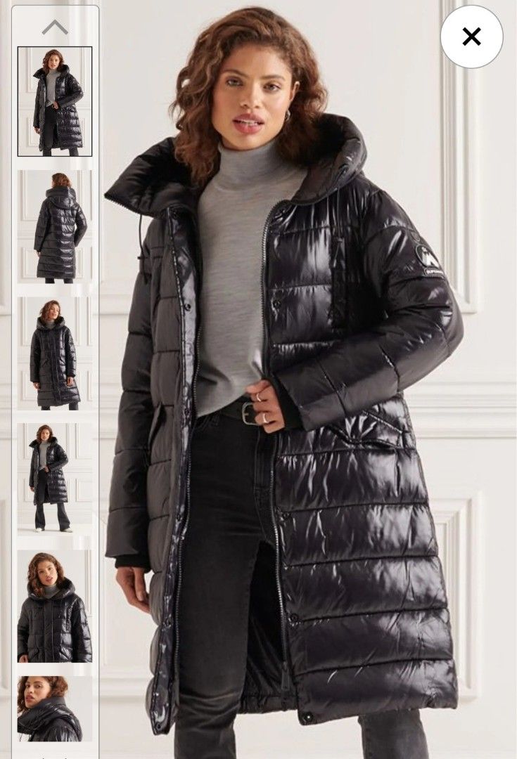 Superdry high discount shine duvet coat