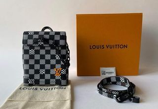 Louis Vuitton Sac Plat Monogram Solar Ray Orange Brown in Coated