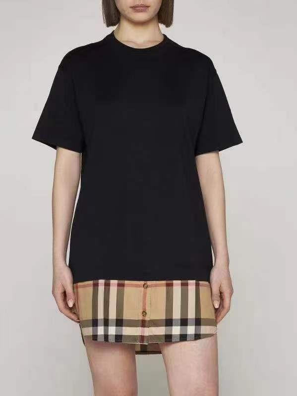 Women's burberry check t shirt hot sale