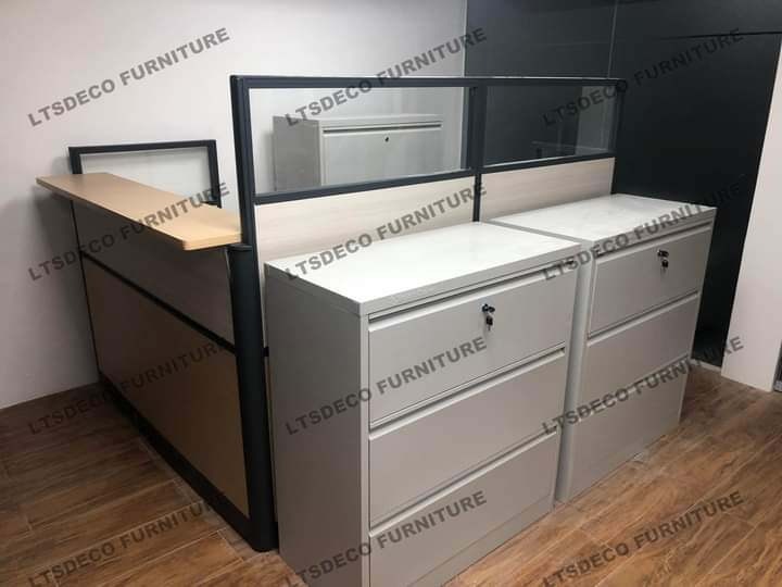CALL CENTER TABLE WITH MOBILE PEDESTAL CABINET OFFICE PARTITION on ...