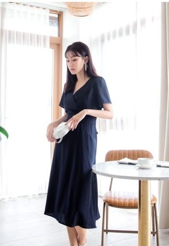 Casual midi dress new arrivals with short sleeves